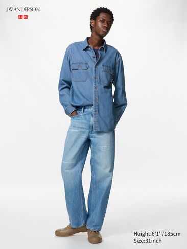 Uniqlo Straight Jeans | Distressed in Kuwait