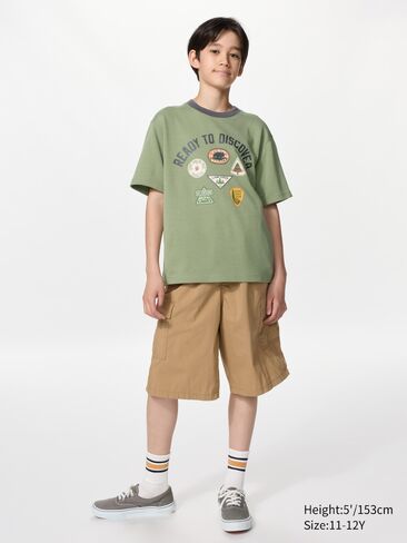 تي شيرت Uniqlo AIRism قطن برسومات | مخيم in Kuwait