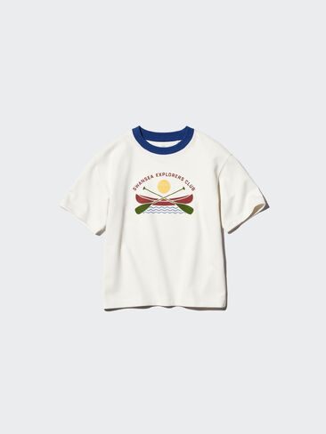 تي شيرت Uniqlo AIRism قطن برسومات | مخيم in Kuwait