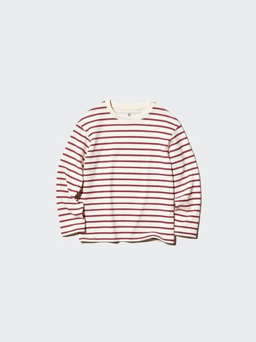 تي شيرت قطني مخطط من Uniqlo AIRism | كم طويل in Kuwait