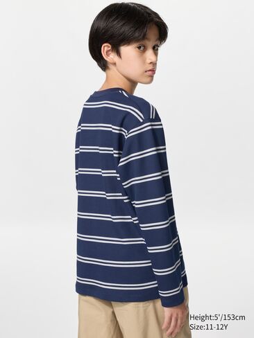 تي شيرت مخطط من القطن من Uniqlo AIRism in Kuwait