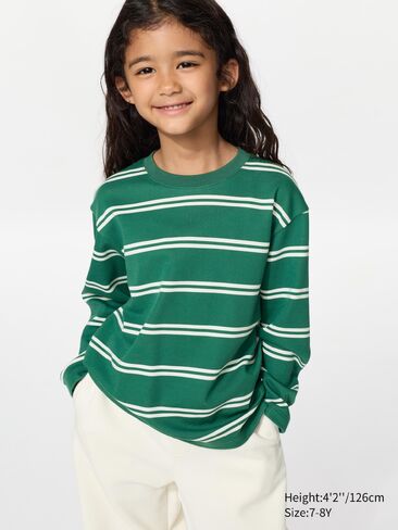 تي شيرت مخطط من القطن من Uniqlo AIRism in Kuwait