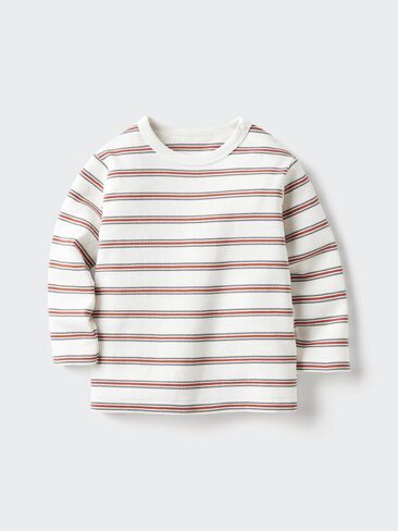 تي شيرت Uniqlo Baby برقبة دائرية | كم طويل | متعدد الخطوط in Kuwait