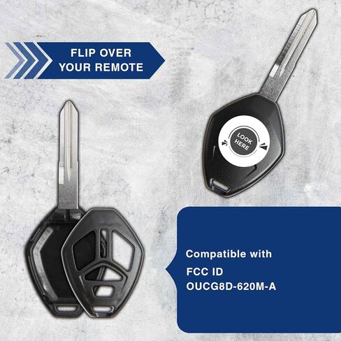 KeylessOption Keyless Entry Remote Key Fob Shell Case for 2006 2007 2008 Mitsubishi Eclipse Galant OUCG8D-620M-A in Saudi Arabia