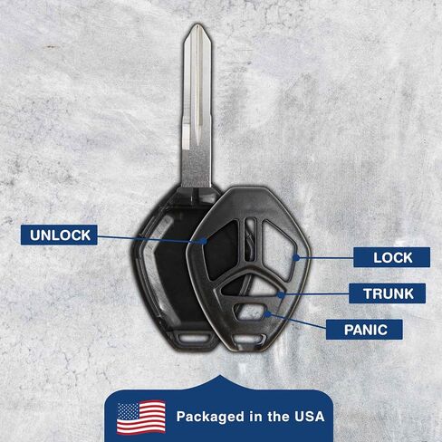 KeylessOption Keyless Entry Remote Key Fob Shell Case for 2006 2007 2008 Mitsubishi Eclipse Galant OUCG8D-620M-A in Saudi Arabia