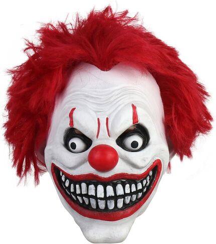 Scary Evil Clown Mask Halloween Horror Masks Full Head Latex Mask Party Costume Decorations in Saudi Arabia
