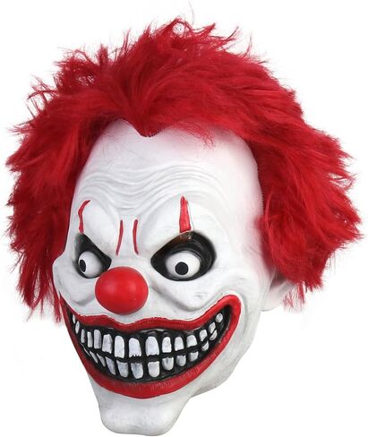 Scary Evil Clown Mask Halloween Horror Masks Full Head Latex Mask Party Costume Decorations in Saudi Arabia