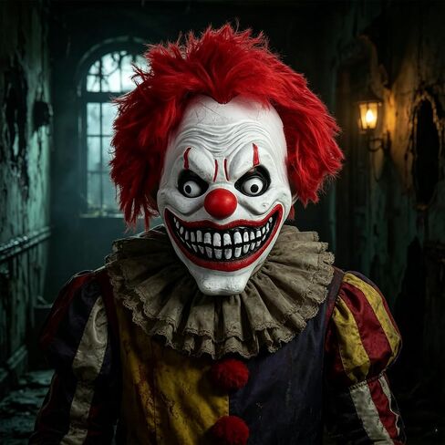 Scary Evil Clown Mask Halloween Horror Masks Full Head Latex Mask Party Costume Decorations in Saudi Arabia