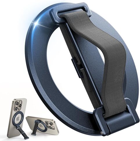 [2024 Newest] SUPERONE for MagSafe Phone Grip for MagSafe Kickstand Compatible with MagSafe Finger Loop, 4-in-1 Phone Ring Holder Strap for MagSafe iPhone 15/14/13/12 Series in Saudi Arabia