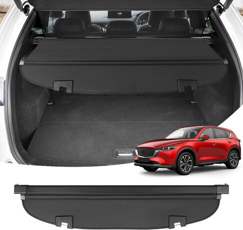Powerty متوافق مع غطاء الشحن Mazda CX-5 2024 2023 2022 2021 2020 2019 2018 2017 ملحقات غطاء صندوق السيارة القابل للسحب غطاء أمان صندوق السيارة الخلفي غطاء حماية in Kuwait