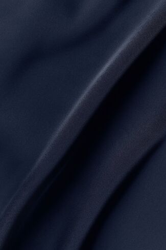 Alo Yoga Satin Horizon Short Sleeve Button Up - Navy in Saudi Arabia