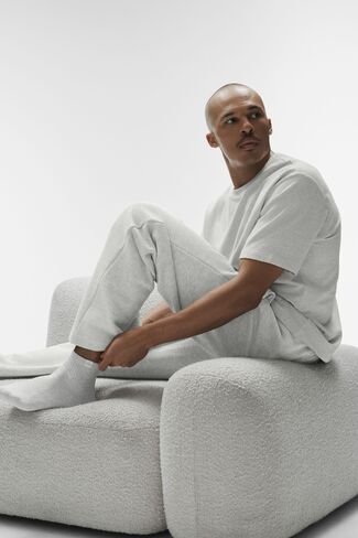 Alo Yoga Quarter Crew Street Sock - White Heather in Saudi Arabia