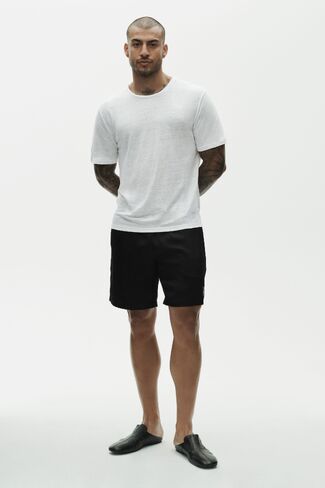 Alo Yoga Linen Jersey Coastal Short Sleeve Tee - White in Saudi Arabia