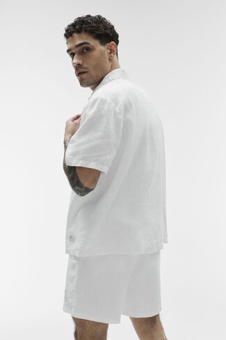 Alo Yoga Linen Days Short Sleeve Button Up - White in Saudi Arabia