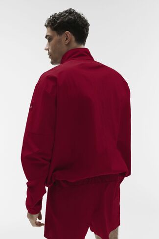 Alo Yoga Light Weight Takeaway Track Pullover - Garnet in Saudi Arabia