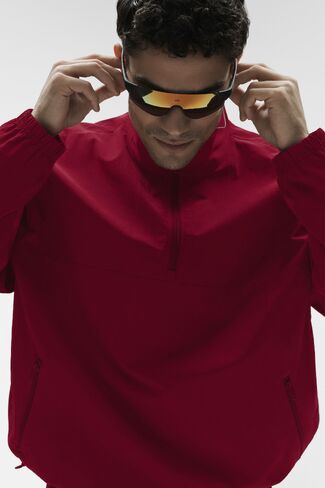 Alo Yoga Light Weight Takeaway Track Pullover - Garnet in Saudi Arabia