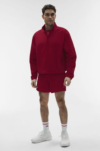 Alo Yoga Light Weight Takeaway Track Pullover - Garnet in Saudi Arabia