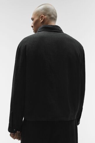 Alo Yoga Linen Days Full Zip Jacket - Black in Saudi Arabia