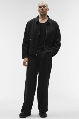 Alo Yoga Linen Days Full Zip Jacket - Black in Saudi Arabia