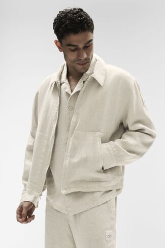 Alo Yoga Linen Days Full Zip Jacket - Bone in Kuwait