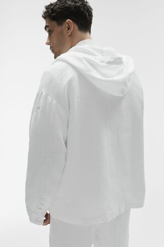 هودي Alo Yoga Linen Days بأزرار - أبيض in Kuwait