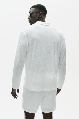 Alo Yoga Linen Jersey Coastal Long Sleeve Pullover - White in Saudi Arabia
