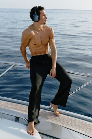 Alo Yoga Linen Days Straight Leg Pant - Black in Saudi Arabia