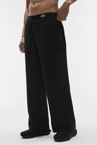 Alo Yoga Linen Days Straight Leg Pant - Black in Saudi Arabia