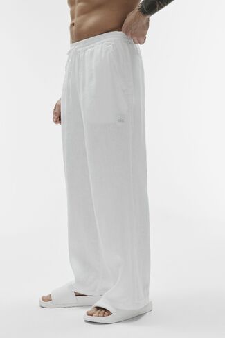 Alo Yoga Linen Days Straight Leg Pant - White in Saudi Arabia