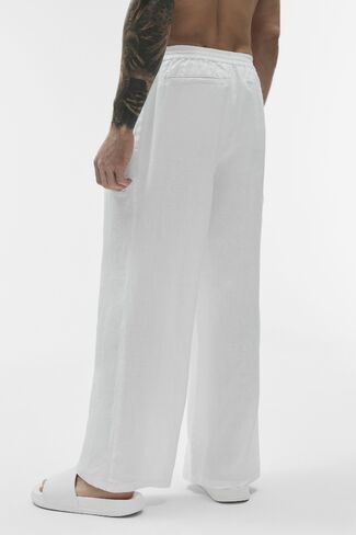 Alo Yoga Linen Days Straight Leg Pant - White in Saudi Arabia