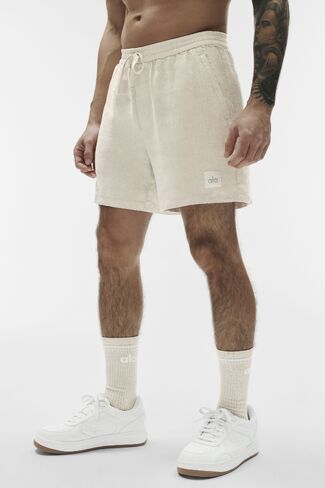 Alo Yoga 7" Linen Days Short - Bone in Saudi Arabia