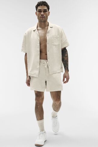 Alo Yoga 7" Linen Days Short - Bone in Saudi Arabia