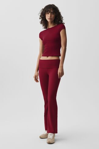 Alo Yoga Alosoft Back For More Tee - Summer Romance Red in Saudi Arabia