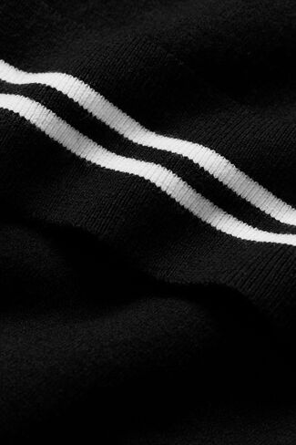 Alo Yoga Cotton Cashmere My Serve Short Sleeve - Black/White in Saudi Arabia