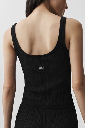 Alo Yoga Sweater Sunlit Tank - Black in Saudi Arabia