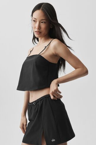Alo Yoga Cropped Connection Tank - Black in Saudi Arabia