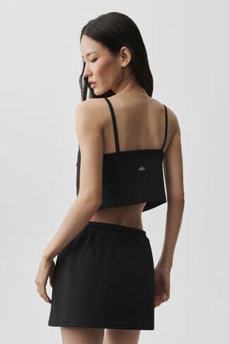 Alo Yoga Cropped Connection Tank - Black in Saudi Arabia