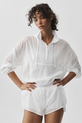 Alo Yoga 1/4 Zip Go Time Pullover - White in Saudi Arabia