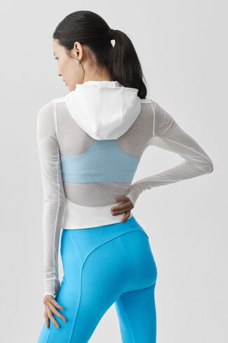 Alo Yoga ALO Softsculpt Superset Full Zip Jacket - White in Saudi Arabia