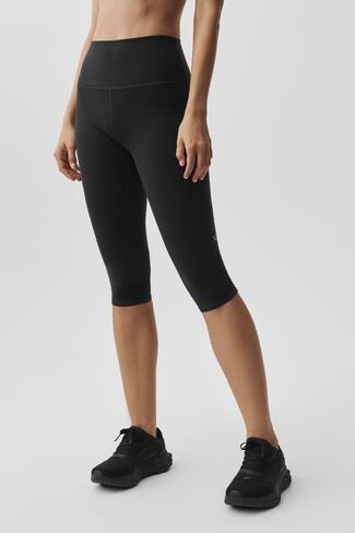 Alo Yoga 16" High-Waist Airbrush Capri - Black in Saudi Arabia