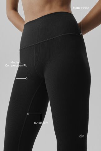Alo Yoga 16" High-Waist Airbrush Capri - Black in Saudi Arabia