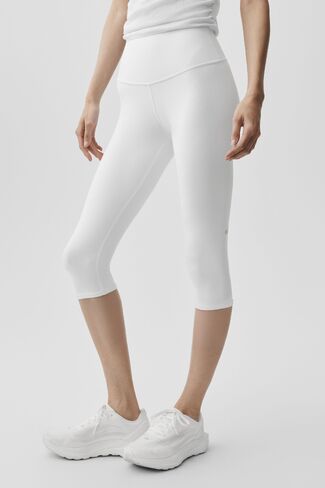 Alo Yoga 16" High-Waist Airbrush Capri - White in Saudi Arabia