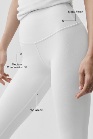 Alo Yoga 16" High-Waist Airbrush Capri - White in Saudi Arabia