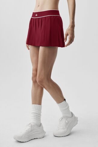Alo Yoga Low-Rise Amp It Up Tennis Skirt - Summer Romance Red in Saudi Arabia