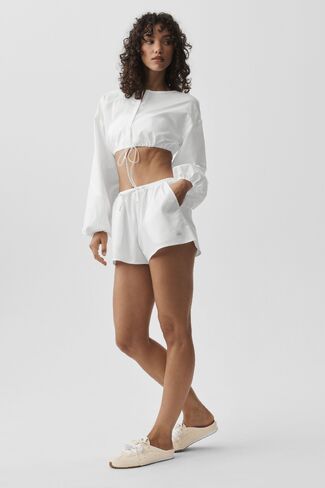 Alo Yoga Cotton High-Waist Real Deal Short - White in Kuwait