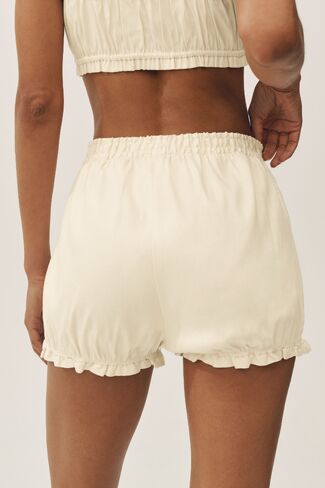 Alo Yoga Linen Blend Riviera Bloomer Short - Sandy Beige in Kuwait