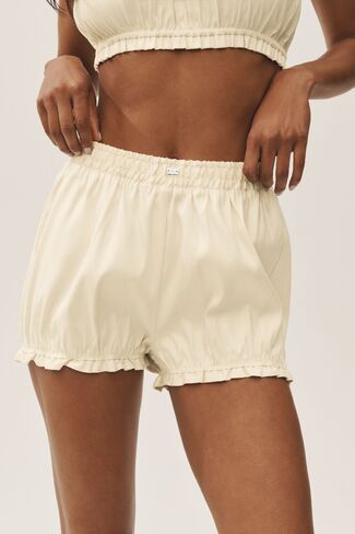 Alo Yoga Linen Blend Riviera Bloomer Short - Sandy Beige in Kuwait