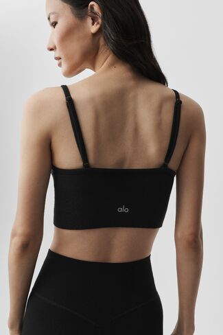 Alo Yoga Seamless Modal Ribbed Delight Bralette - Black in Kuwait
