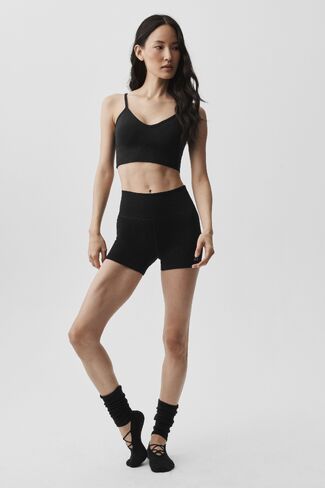 Alo Yoga Seamless Modal Ribbed Delight Bralette - Black in Kuwait