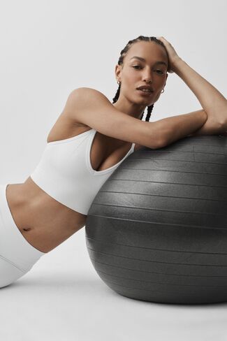 Alo Yoga Seamless Modal Ribbed Delight Bralette - White in Saudi Arabia